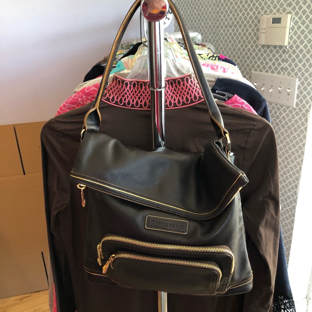 Brown Leather Long Champ shoulder bag!! - Picture 1 of 8